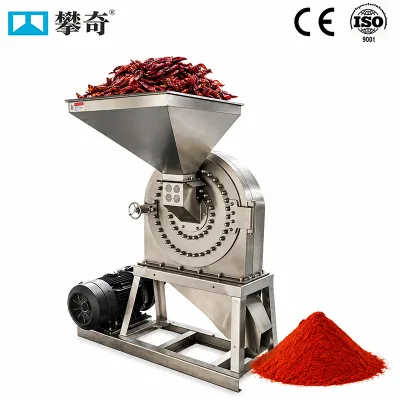 Stainless Steel Dried Chili Powder Grinder Machine Commercial Chili Pepper Pulverizer CE Certification 10-2000KG/H Capacity PLC