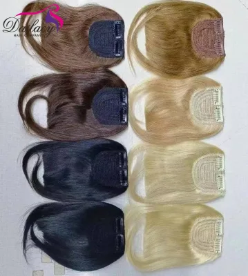613# Blonde Brazilian Hair Virgin Bang Natural Remy Women Fringe 7*6.5cm Machine Made Neat Fringe for White Women