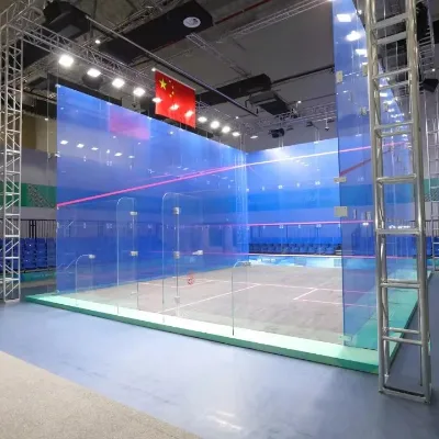 Cancha De Squash Professional Construction High Quality Full Glass Back Wall and Sports Wood Floor Solution