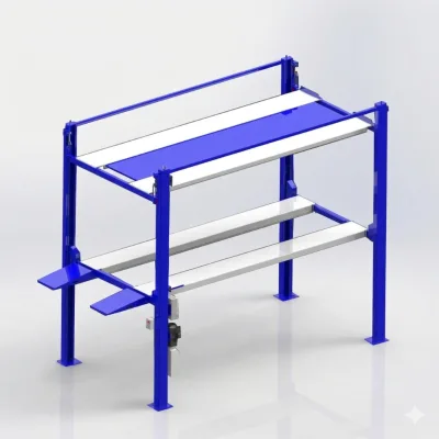 Tri-Level 4 Post Hydraulic Parking Lift 2500kg Capacity Independent Platform Triple Stacker 18-Month Warranty Alternative