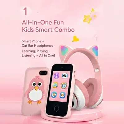 2.8inch Touch Screen W5 Kids Camera Max 32GB Multiple Games Mode Mp3 Music Smartphone for Children Educational