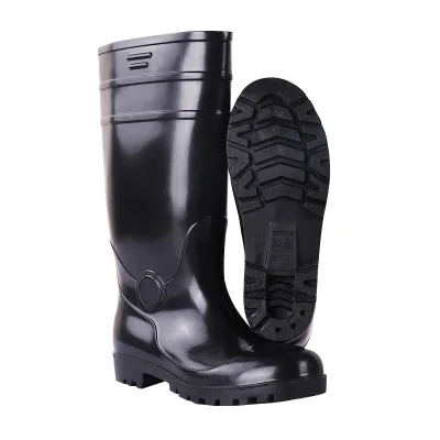 High Boots Black High Factory Direct Pvc Boots With Steel Toe Rain Boots for Men