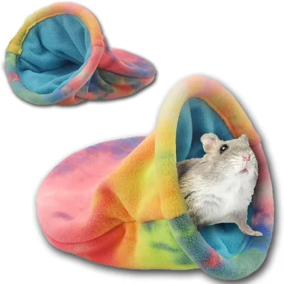 Warm Hamster Sleeping Bag Thicken Winter Small Animal Bed Guinea Pig Chinchilla Hedgehog Bunny Cozy Tree Cave Hideout