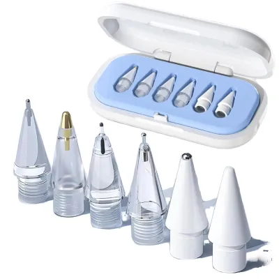 Upgraded Replacement Tips for Apple Pencil Pro/USB-C/2nd/1st Tips Wear-Resistant Mix Metal Tips for iPad Pencil Accessories