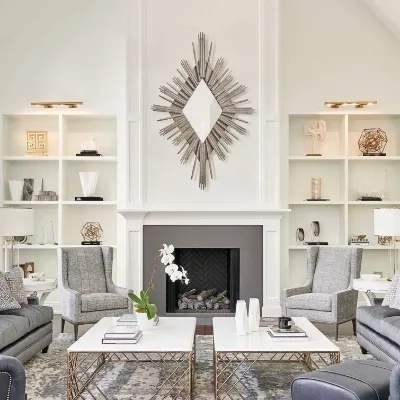 Best Seller Art Decoration Gold Mirror Wholesale Modern Luxury Home Decor Wall Mirror Source Factory Direct Sale Eco-friendly