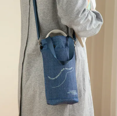 Oxford Cloth Handheld Crossbody Universal Large Travel Portable Protective Sleeve Storage Water Cup Bag