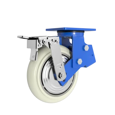 Heavy Duty Spring Damping Wheel 4/5/6/8 Inch Iron Core Shock-absorbing Wheel Fix/Swivel/Brake Type