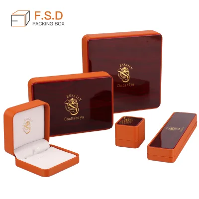 Custom Plastic Faux Leather Jewelry Ring Box Craft Packaging Handmade Boxes Ring Jewelry Boxes
