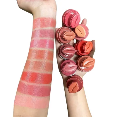 Private Label Moisturizing Square Lip Cheek Balm Cream Wholesale Fruit Flavor Vegan Brighten Natural Lip Balm