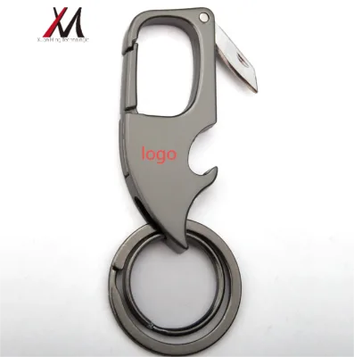 Custom Logo Metal Bottle Opener Keychain Zinc Alloy Beer Bottle Opener Car Key with Logo Premium Keychain Accessory