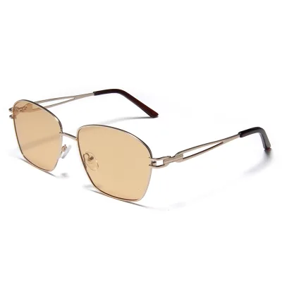 Slim Geometric Square Sunglasses - Double-Wire Temple Design with UV400 Lenses for Modern Fashion Unisex