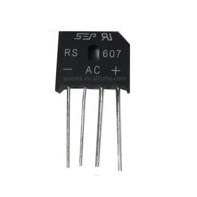 10PCS/LOT RS-607 Flat Bridge Rectifier Bridge Rectifier6A 700V 100% Good  RS607