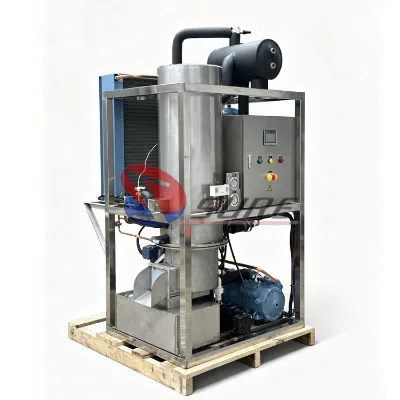 304 Stainless Steel 1Ton 5Ton Industrial Ice Maker Tube Ice Machine for Fishery Seafood Cooling
