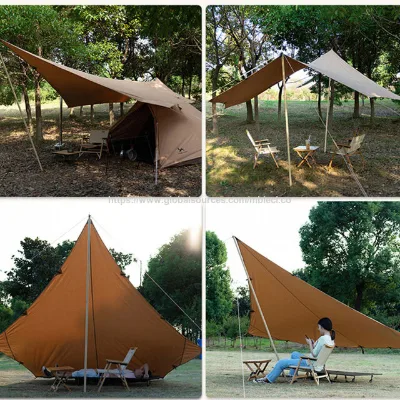 Hot selling outdoor camping tent awning tarpaulin ultra light camping rainproof sunshade