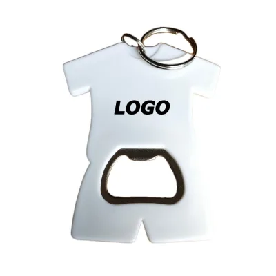 T Shirt Style Stainless Steel Bottle Opener Beer Wine Keychain With Logo Printing Ready