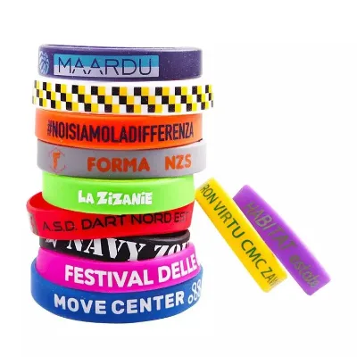 Custom En Thin Silicone Wristband Promotional Rubber Bracelet for Events and Club Advertising Personalized Silicon Wristband