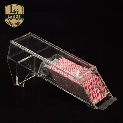 For High Heel Poker Dealing Shoe 8 Decks Thick Acrylic Manual Operation Casino Quality with Metal Roller