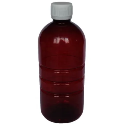 Brown Flat Pet Cough Syrup Oral Liquid Medicine Plastic Bottle