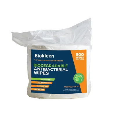 Biokleen in Stock Low MOQ 800 Count Free Sample 20*25cm Alcohol-Free Anti-bacterial Hand Cleansing Wipes Gym Equipment Wipes