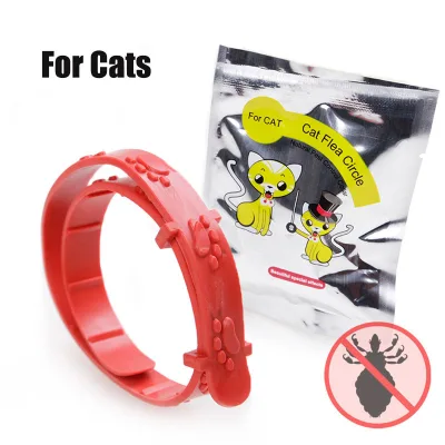 Red Enhanced Control Flea Tick Prevention Collar for Dogs and Cats