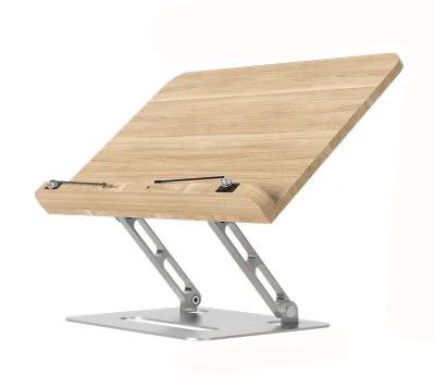 Foldable Desktop Book Riser Adjustable Reading Stand Document Holder Wooden Bookends Ergonomic Folding Bookstand