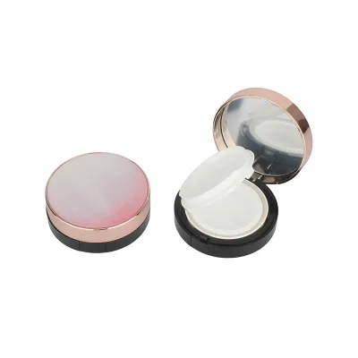 Gold/Rose Gold Magnetic Heart Shaped Luxury Air Cushion Case Custom Foundation Case Plastic Cosmetic Container
