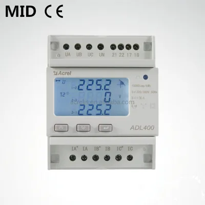 ADL400/C Smart Energy Meter Electrical 3-Phase Prepayment Meter RS485 Communication 35mm Din Rail CT 35mm Din Rail Energy Meters