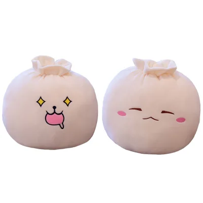 Plush Toy Decompression Vent Cute Stuffed Bun Doll Dumpling Doll Pillow Funny Props Decoration Gift Plush Toy for Kids Christmas