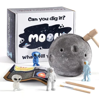 Educational Toys Space Toys Astronaut Aliens Dig Kit Moon Ball Planets Solar System Science Kits Archaeological Excavation Toys