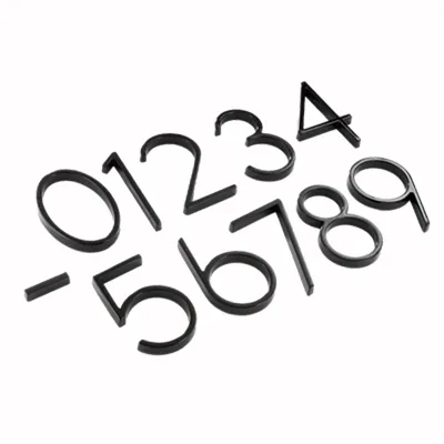 Modern Stainless Steel Black Hotel and Apartment Door Plate Signage for Address Numbers and Room Identification Durable Stylish