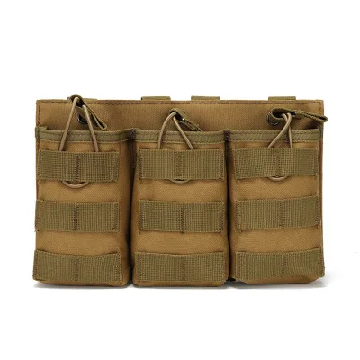 Wholesale Custom Outdoor Tactical MOLLE Triple Magazine Battery Pendant Intercom Adjustable Camo Durable Polyester Buckle