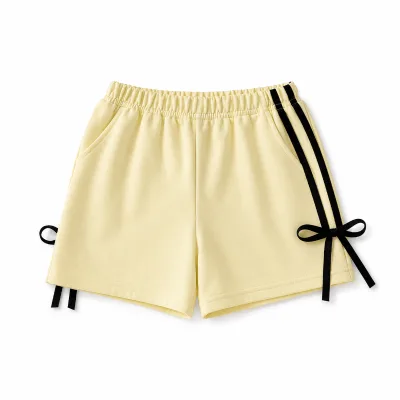 2026 New Arrival Sports Shorts Elastic Waist Toddler Girl Loose Casual Shorts 4T-8T Daily Play Outdoor Wear Support Wholesale