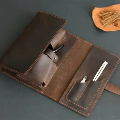 Custom Logo Handmade Square Tobacco Cigar Bag Multifunction for Smoking Accessories