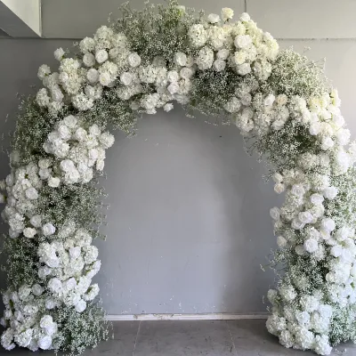 Luxurious High Quality Wedding Flower Arch White Babysbreath Flower Arrangement Wedding Arch Flowers for Wedding Event Decor