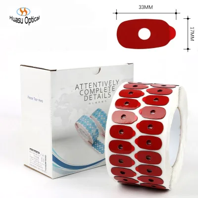 Anti slip Optical Lens Edging Blocking Pads Double Sided Adhesive Pads Red Color