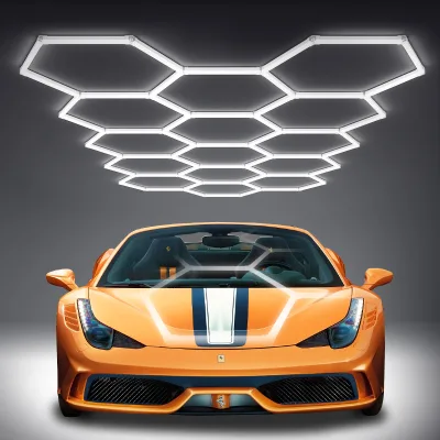 5000K High Luminosity Honeycomb LED Work Light Hexagon Shape  for Automotive Detailing Centers & Repair Garages