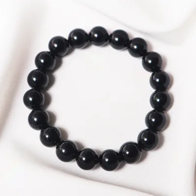 Natural Crystal Black Obsidian Bracelet Healing Power Natural Stone Luxury Feng Shui Yoga
