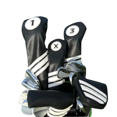 Manufacturer Golf Club PU Leather Set Custom Golf Headcover Easy on Off Applique Logo Golf Head Covers Sets
