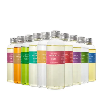 100ML Body Care Massage Oil Pure Essential Oil with Tea Tree Peppermint Lavender Ginger for Relaxation Flower Scent