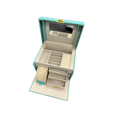 High Quality PU Leather Large Capacity Jewelry Box Earrings Rings Necklaces Bracelets Jewelry Box Jewelry Storage Box
