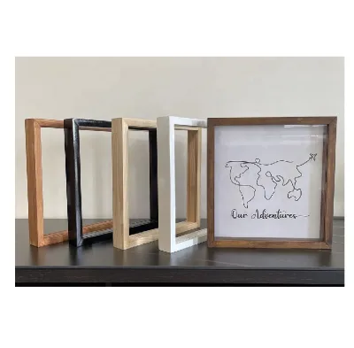 Wooden Keepsake Box Travel Lover Gift Memory Ticket Display Shadow Box