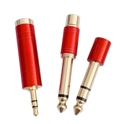 Single 6.5 to RCA Female Audio Adapter Metal 6.5 to AV 6.35 Female 6.5 to Lotus Female