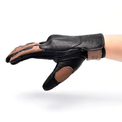 Custom Anti-Collision Sheepskin Leather Winter Riding Gloves Motorcycle Racing Gloves Shell Pad Wear Resistant for Outdoor Use