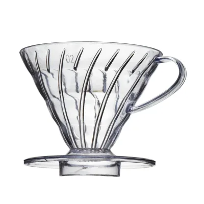 Plastic Coffee Filter Coffee Maker Filter Funnel 1-4 Cups Pour Over Coffee Maker Filter Funnel Dripper for Home Cafe