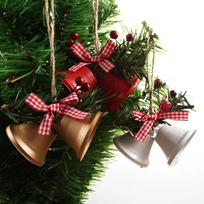 New Christmas Bell Pendant Metal Horn Bell Creative Christmas Decorative Pendant Accessory Bell