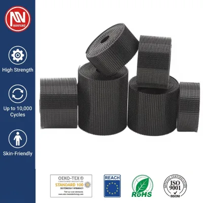 Eco-friendly Custom Soft Nylon Injection Molded Hook Loop Tape Non-Scratch Baby Safe Hook and Loop Strap with Strong Adhesive