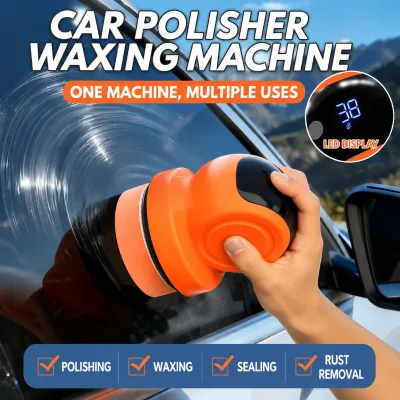 Portable Cordless Car Polisher Waxing Machine 3 Speed Mini Electric Buffer 4000mAh Rechargeable with LED Display