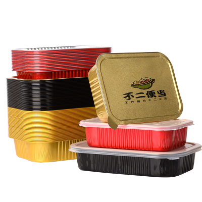 Disposable Soup Noodle Sushi Eco Friendly Restaurant Takeaway Aluminium Foil Container Bowls Restaurant Chicken Takeout Boxes