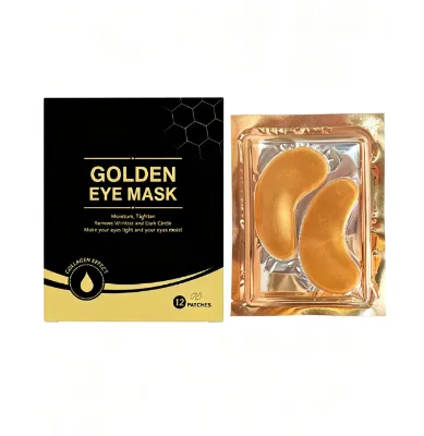 Golden Collagen Under Eye Patches, 12 Pairs Moisturizing Tightening Remove , Daily Care Treatment for All Skin Types