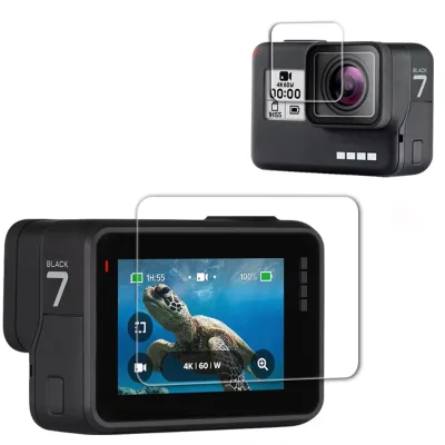 KAMPHO Diruite Screen Protector for GoPro Hero 7/Hero 6/Hero 5, Ultrathin Clear Tempered Glass Screen Protector for GoPro
